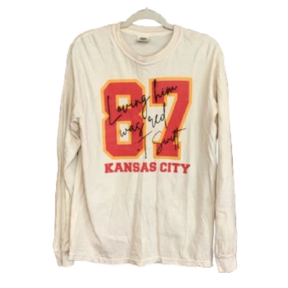 Comfort Colors Taylor Swift Kelce Chiefs Kansas City Football Long Sleeve Shirt